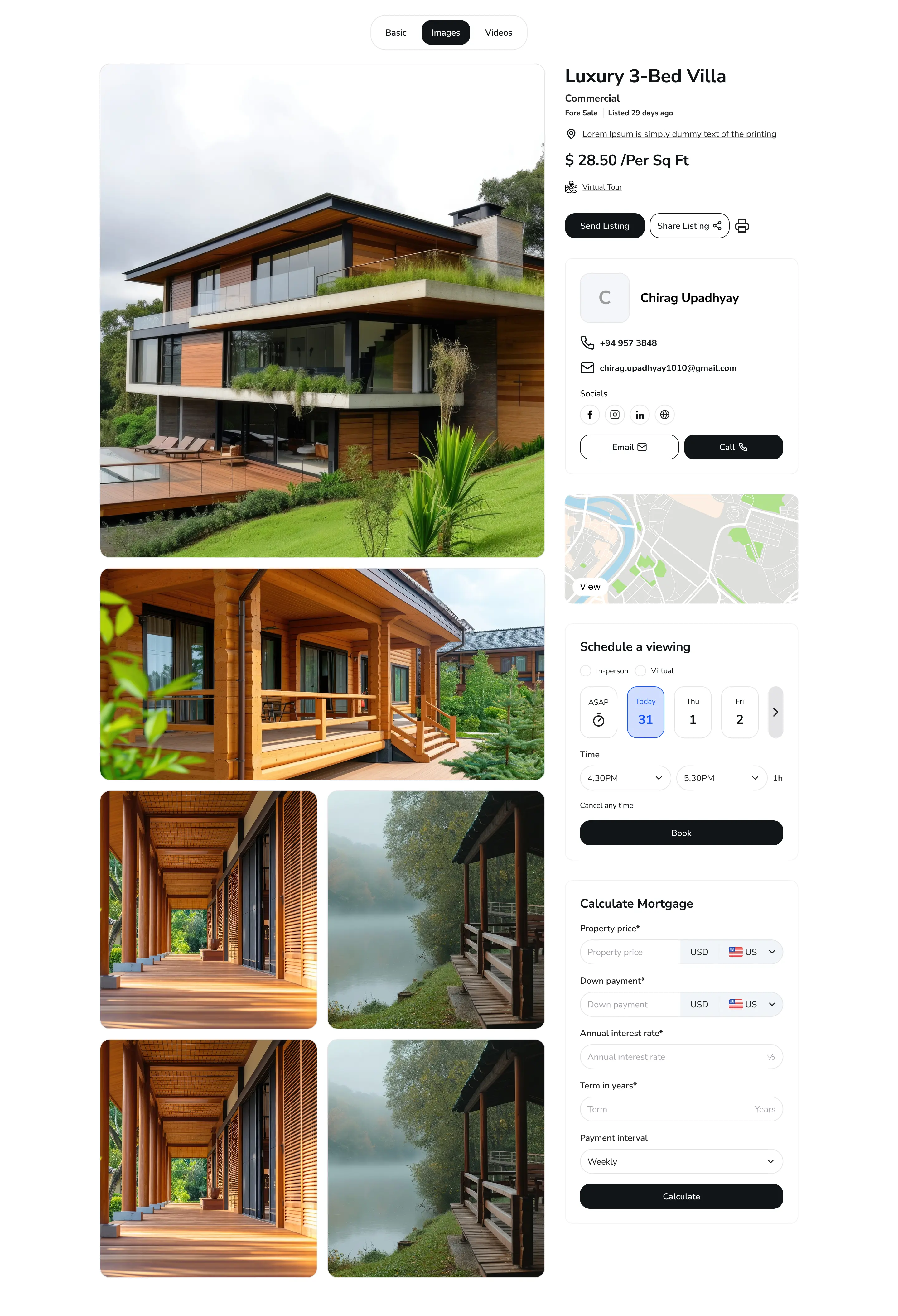 Property detail images view